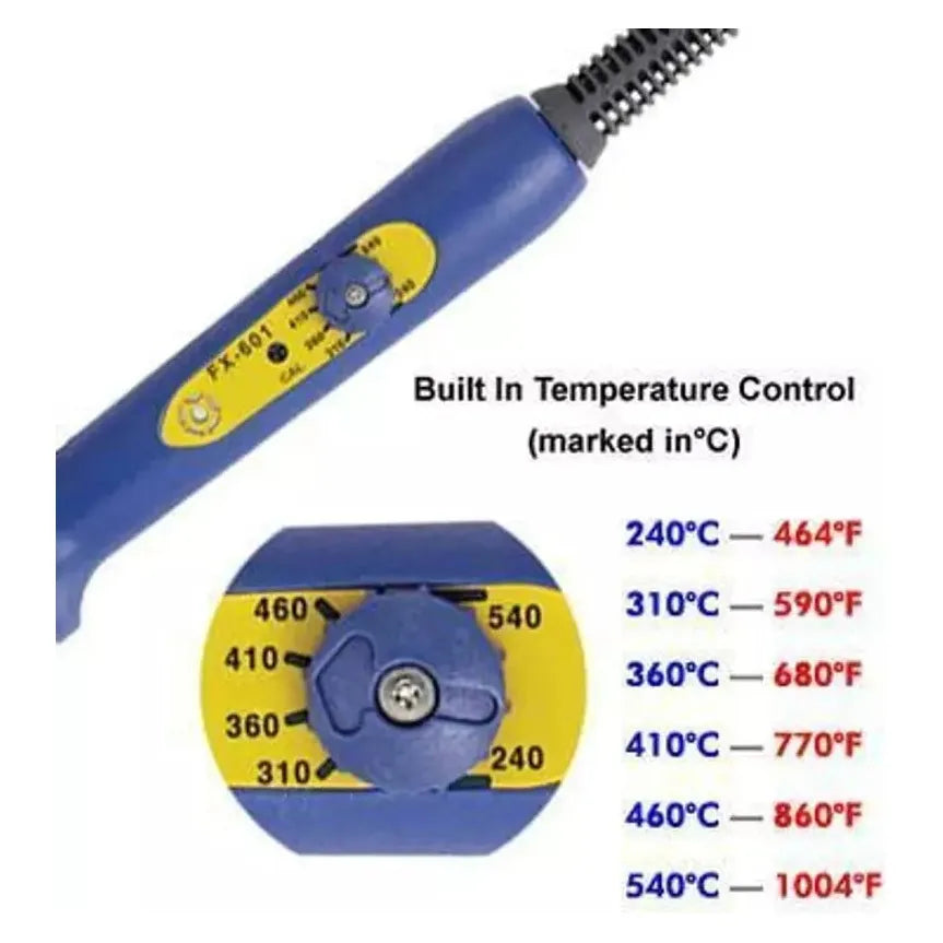 Hakko FX601 Soldering Iron – 67W Adjustable Temperature Iron for Stained Glass & Craftwork (USA Version)